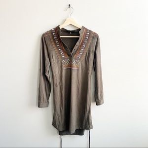 Lulumari Brown Long Sleeve Dress